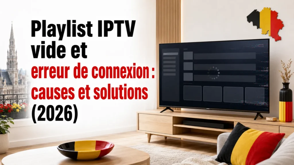 Playlist IPTV vide et erreur de connexion : causes et solutions (2026)